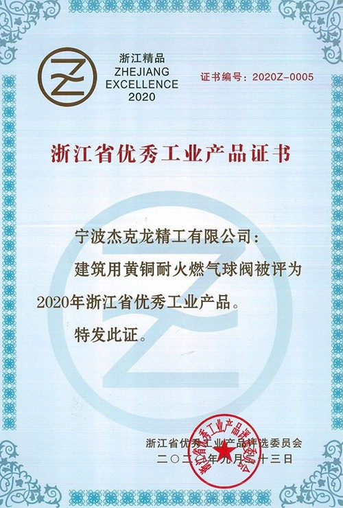 浙江省優(yōu)秀工業(yè)產品證書1.jpg
